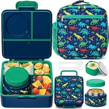 Bento lunch Box Set for Kids Adult with 8oz Thermos Food Jar, Insulated