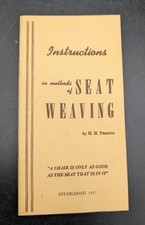 Antique Instructions in methods of Seat Weaving H.H. Perkins Pamphlet est 1917