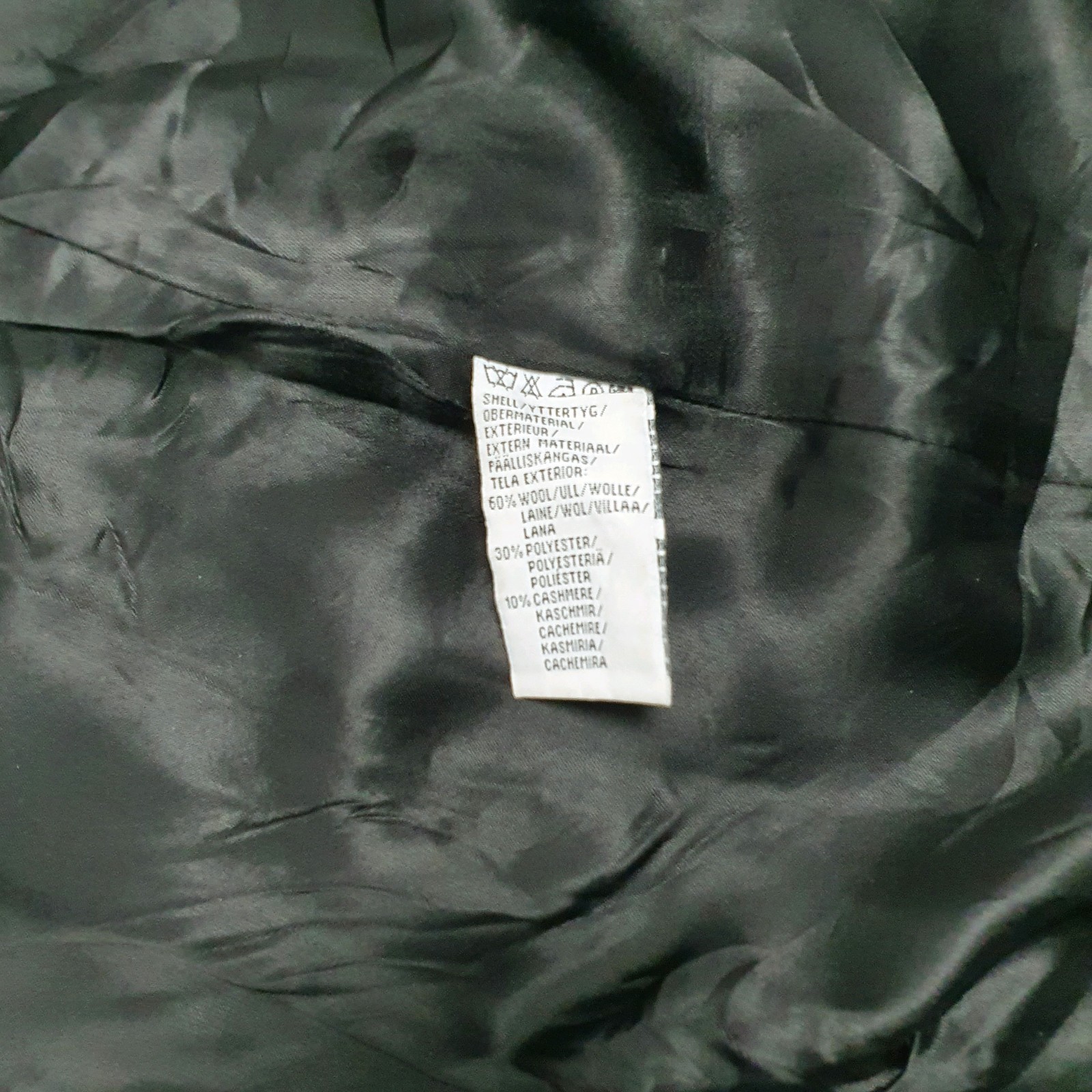 HENNES Wool Jacket Coat Trench Longlined Cashmere Womens M image 4