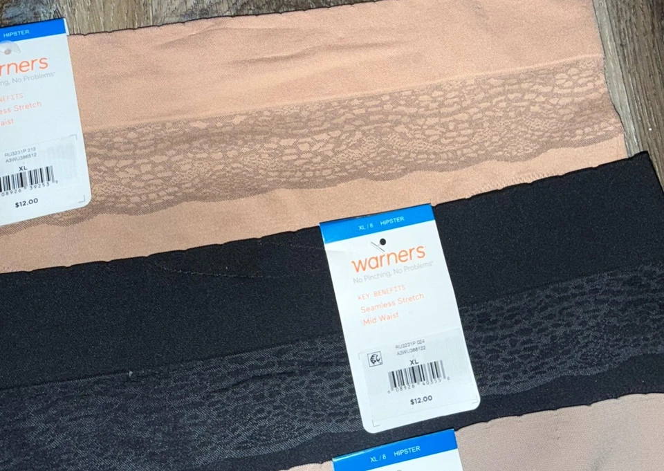 Advertencias ~ Ropa interior hipster para mujer Bragas Mezcla de poliéster 3 pares sin costuras ~ XL Foto 3 de 4