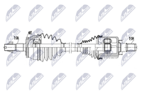 NTY NPW-MG-006 Antriebswelle Vorne Links FüR MG