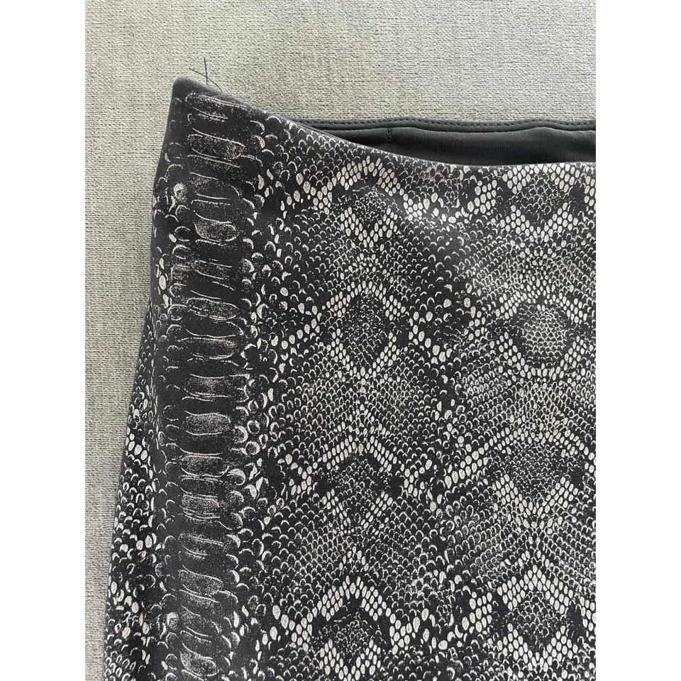 Leggings Lysse tiro alto para mujer L negros grises piel de serpiente estampado animal adelgazantes Foto 2 de 4