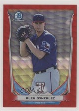 2014 Bowman Draft Top Prospects Chrome Red Wave Refractor 16/25 Chi Gonzalez 1o3