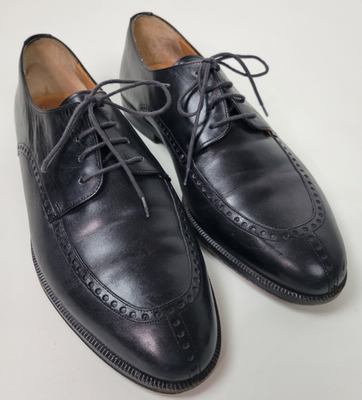 Saks Fifth Avenue Mens Black Leather Split‎ Toe Brogue Derby Dress Shoes Sz 8 M Saks Fifth Avenue Mens Black Leather Split Toe Brogue Derby  main image 3