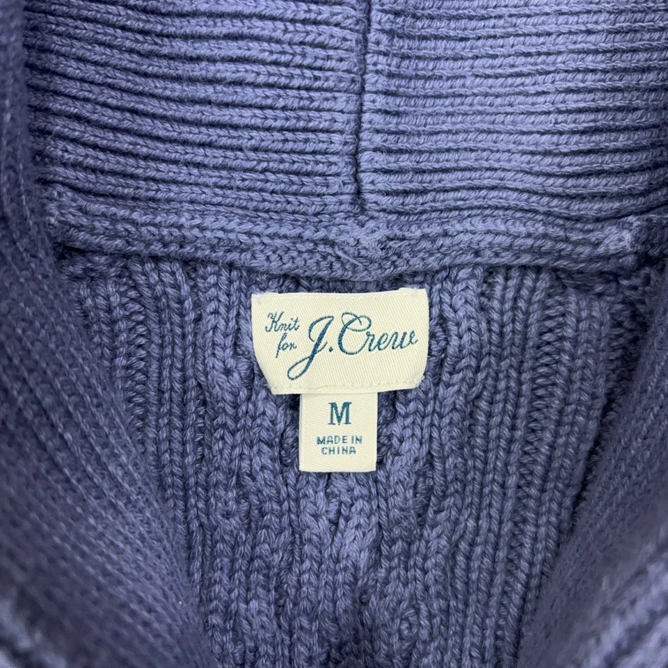 Cárdigan Suéter Tejido con Cable J.Crew Para Hombres Medio Chal Cuello Grueso Algodón M Foto 2 de 4