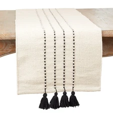Stripe Tassel Table Runner