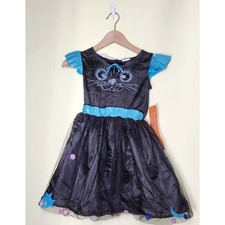 HYDE and EEK Kids Halloween Costume Cat Witch Girls Size M Dress Hat Gloves