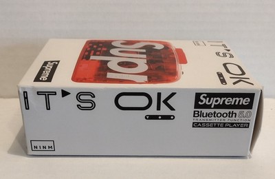 Supreme IT'S OK TOO Red Transparent Cassette Tape Player Bluetooth