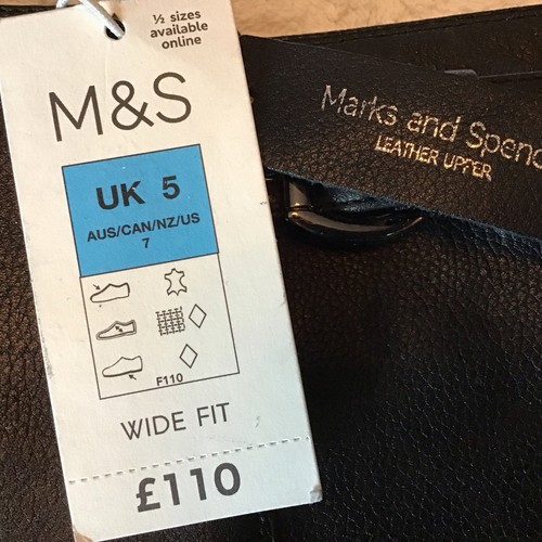 M&S LADIES SIZE 5 BLACK LEATHER WIDE FIT LEG HALF ZIP KNEE HIGH BOOTS £110 - Picture 7 of 8