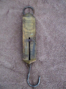 Antique Hanging Scale 12LBS Excelsior Improved Spring Balance Fray's  USA