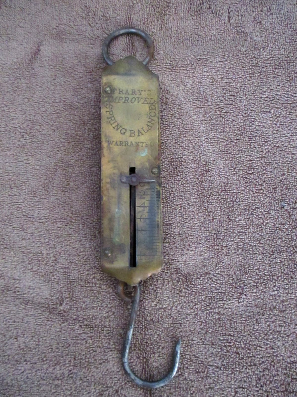 Antique Hanging Scale 12LBS Excelsior Improved Spring Balance Fray's  USA