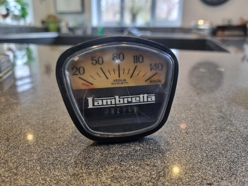 Lambretta DL200 GP200 KMH Original Veglia Borletti Speedometer Speedo 140KMH - 第 1/11 張圖片