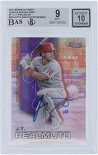 J. T. Realmuto Phillies Signed 2021 Bowman's Best #77 #/250 BAS 9/10 Card