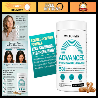 Hair Growth Supplements for Thicker, Fuller Hair & Healthy Scalp - Boost Volume!