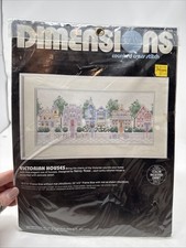 1988 DIMENSIONS Counted Cross Stitch Kit "Victorian Houses" 3650 NEW SEALED 