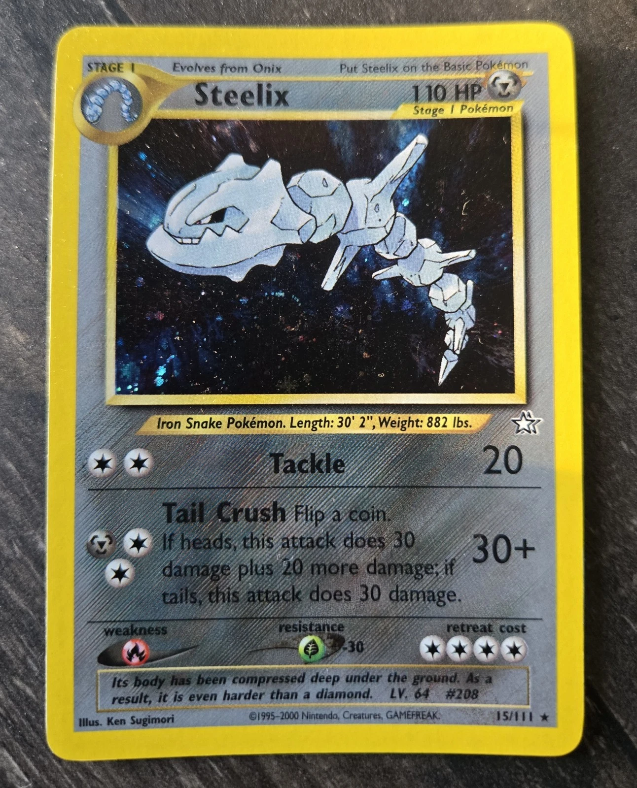 Vintage Pokémon Neo Genesis Steelix 15/111 Holo Rare