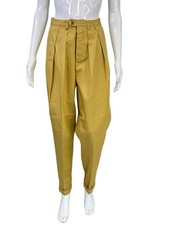 DÔEN Pantalon Tapered Taille Haute Coton Bio Khaki Femme Taille XS