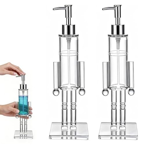 Distributeur savon casse-noisette transparent 100ml à pompe doseuse anti-gaspillage