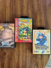 Rocket Knight Adventures, Sonic 3, and Altered Beast CIB Sega Genesis Bundle