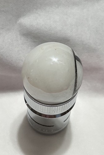 Railroad Crossing Sign Advertising Glass 1” Shooter Marble 25mm White Pearl Slag - Picture 5 of 7