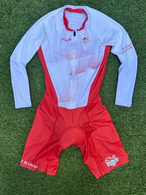 Brandneu ohne Etikett ~ Team England Commonwealth Games Radsport TT Zeitfahren Skinsuit ~ Small