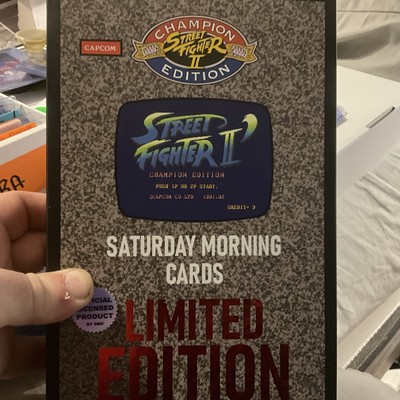 SDCC Saturday Morning Cards Street Fighter Ken & Balrog /100  With Auto & Remark