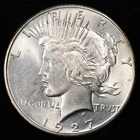 1927-P AU/UNC Peace Silver Dollar Philadelphia Mint