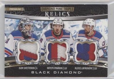 2022 Black Diamond /10 Igor Shesterkin Artemi Panarin #DMTR-PLS Triple Patch 4p5