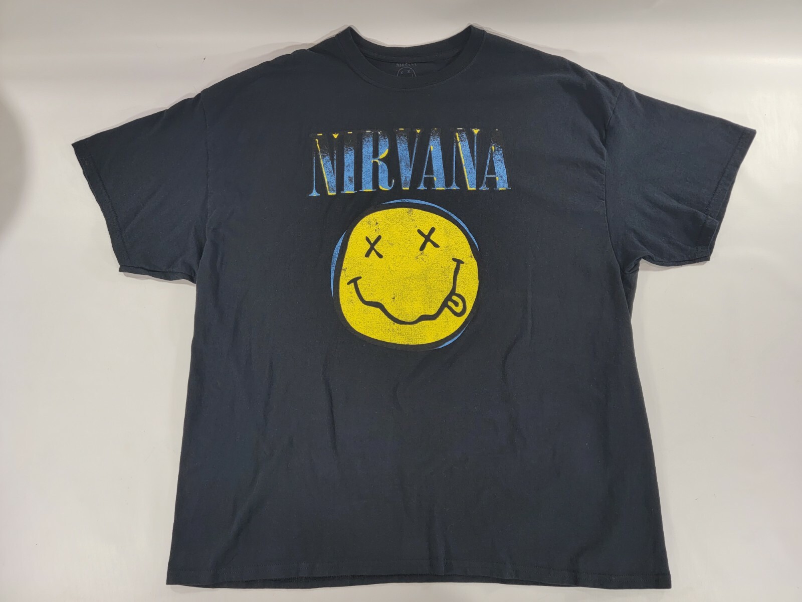 Nirvana Tričko, Black Happy Face Hi-Build Black, Pánské | - Trička, Mikiny - Foto 11