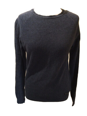 THREADBARE Navy Cotton Jumper U.K. Small T4638