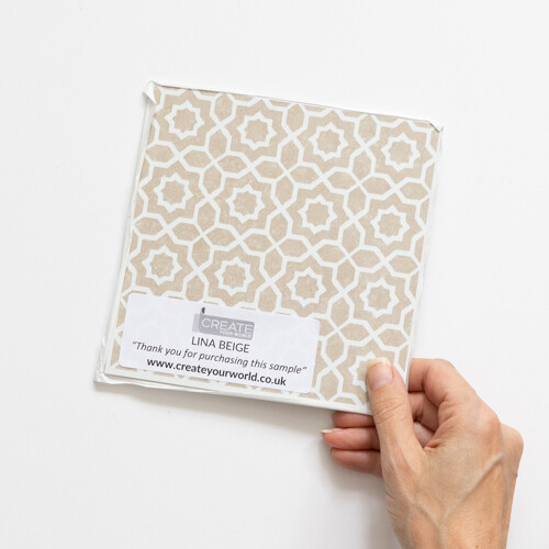 15,25cm x 15,25cm DC Fix LINA BEIGE selbstklebend wasserdicht Vinyl Wandfliese - Bild 9 von 16