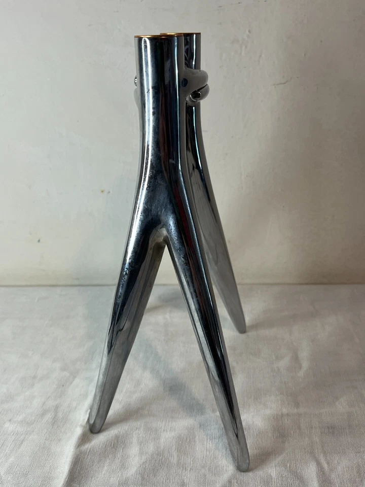 ABBRACCIAIO Kartell PHILIPPE STARCK CROMATO candelabro porta candele design - Immagine 2 di 4