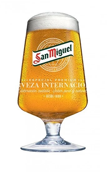 24x San Miguel Chalice Beer Glass 10oz/29cl, 1/2 Pint Glass, Branded, Barware - Image 2 of 2