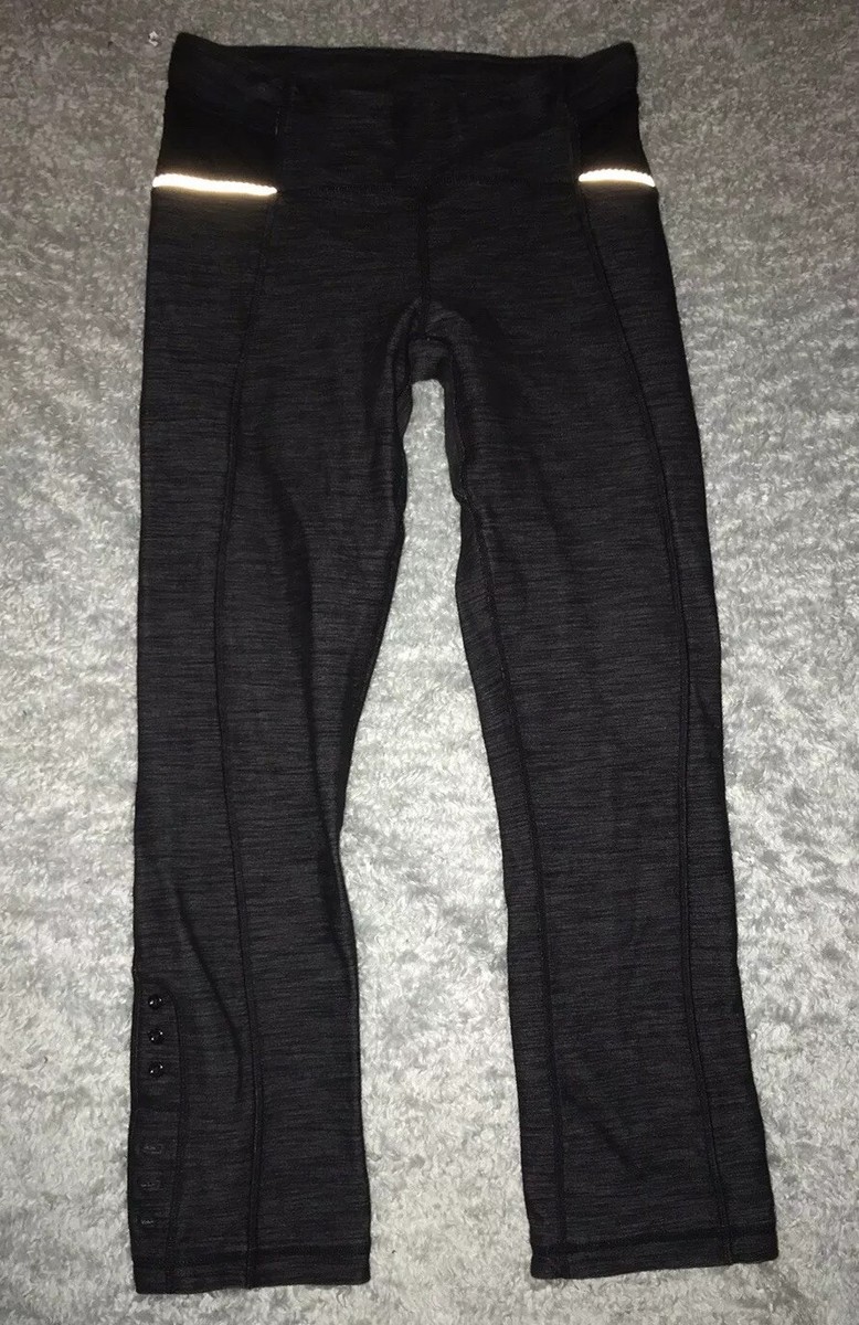 NICE! Lululemon Womens Ride On Leggings Button Cuff Crop Pants