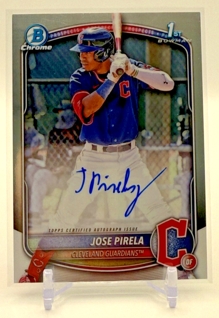 2025Â Bowman 1st Chrome Prospect AUTO Jose Pirela Cleveland Guardians CPA-JP