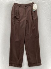 Vintage Lauren Ralph Lauren Dress Pants Women's 10P Brown Wool Pleated Trouser