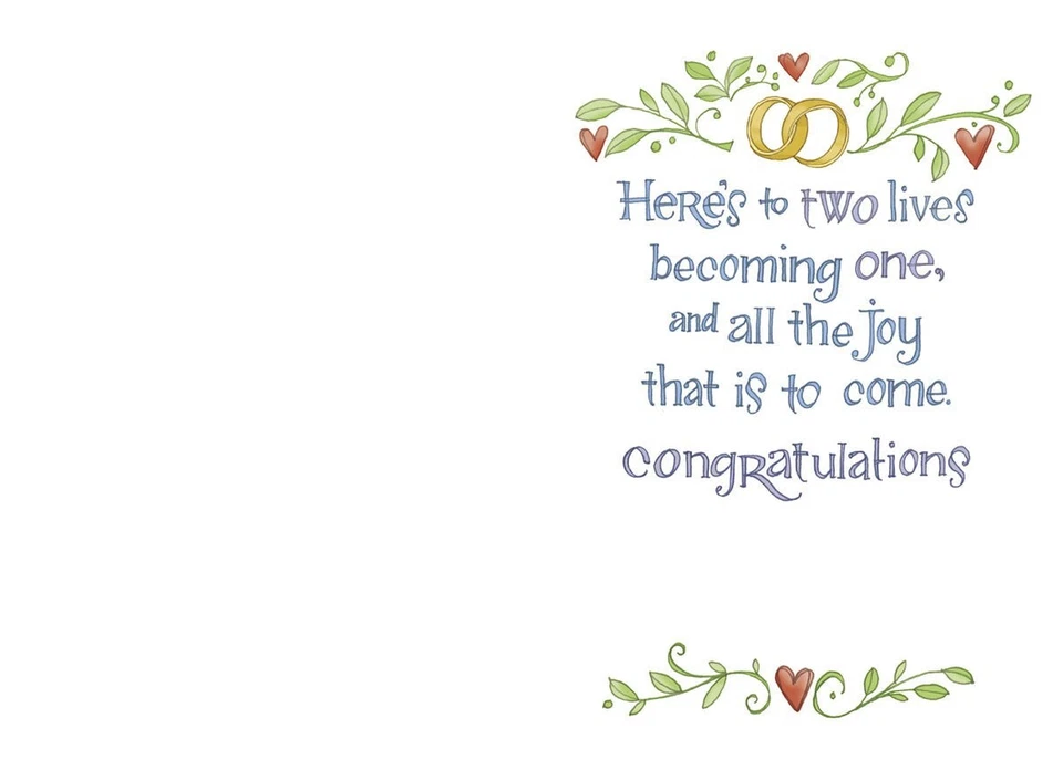 Wedding Card Love That Lasts Forever Couple Congratulations  - Image 2 of 2