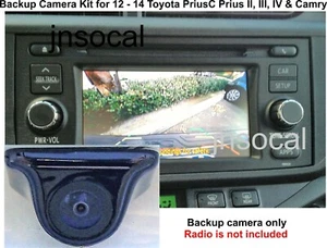Kit de caméra de vue arrière pour (2012, 2013, 2014) Toyota Prius, Prius C, Camry