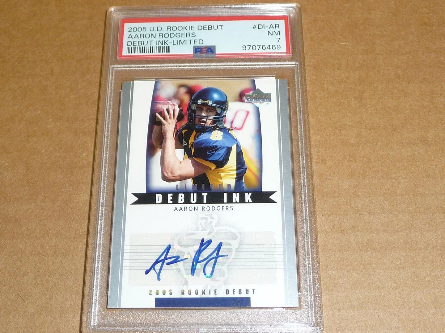 Aaron Rodgers Upper Deck Rookie Debut Debut Ink #DIAR Limited