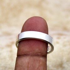 4 MM Flat band Ring925 Sterling Silver Band  STATEMENT Handmade Ring All size
