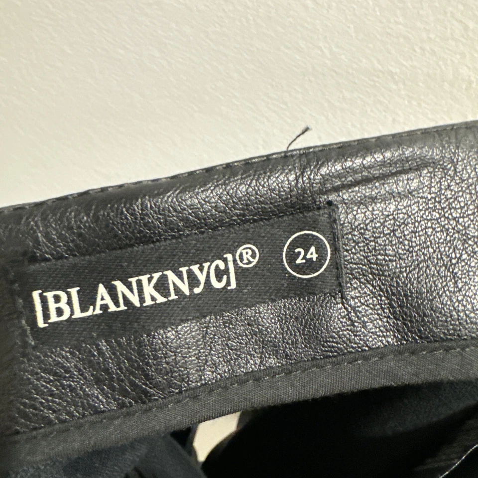 Blank Size 24 Faux Leather Mini Skirt W Zippers - Image 4 of 4