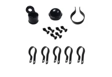 Robtec 2-3/8 in. Black Chain Link Fence End /Gate Post Kit.