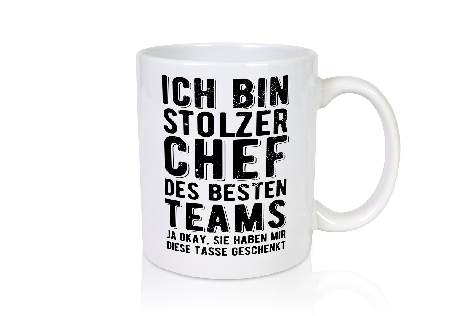 Ich bin stolzer Chef des besten Teams - Spruch - Tasse Weiß
