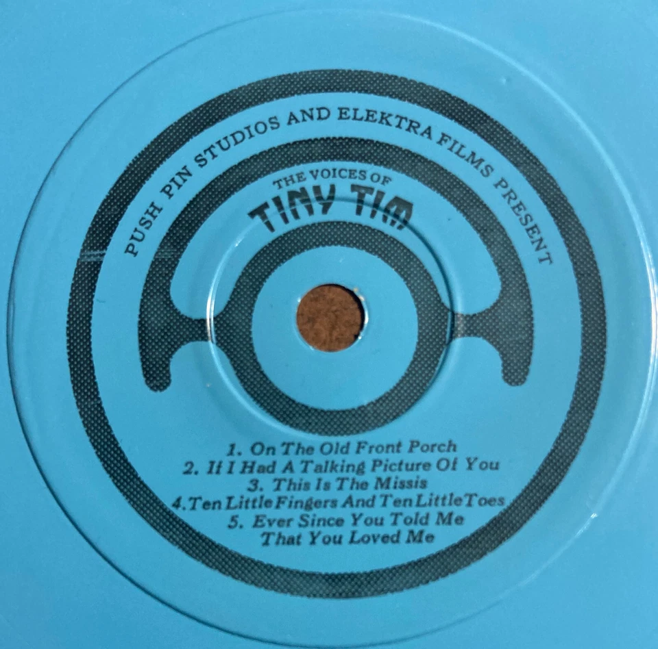 The Voices of TINY TIM - The Push Pin Graphic No.45 "FOLLIES" Blue Flexi-Disc - Image 4 of 4