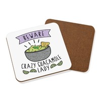Beware VerrüCkte Guacamole Damen Untersetzer GeträNke Mutter Tag Freundin Lustig