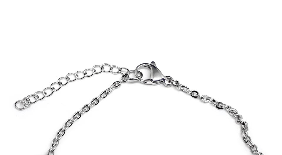 Cavigliera con ELEFANTE Argento portafortuna a Catena in Acciaio inox Uomo Donna - Immagine 3 di 4