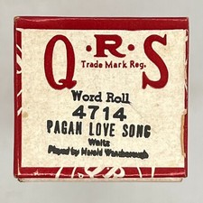 QRS Word Roll Vintage 4714 Pagan Love Song Waltz Piano Player Music Roll