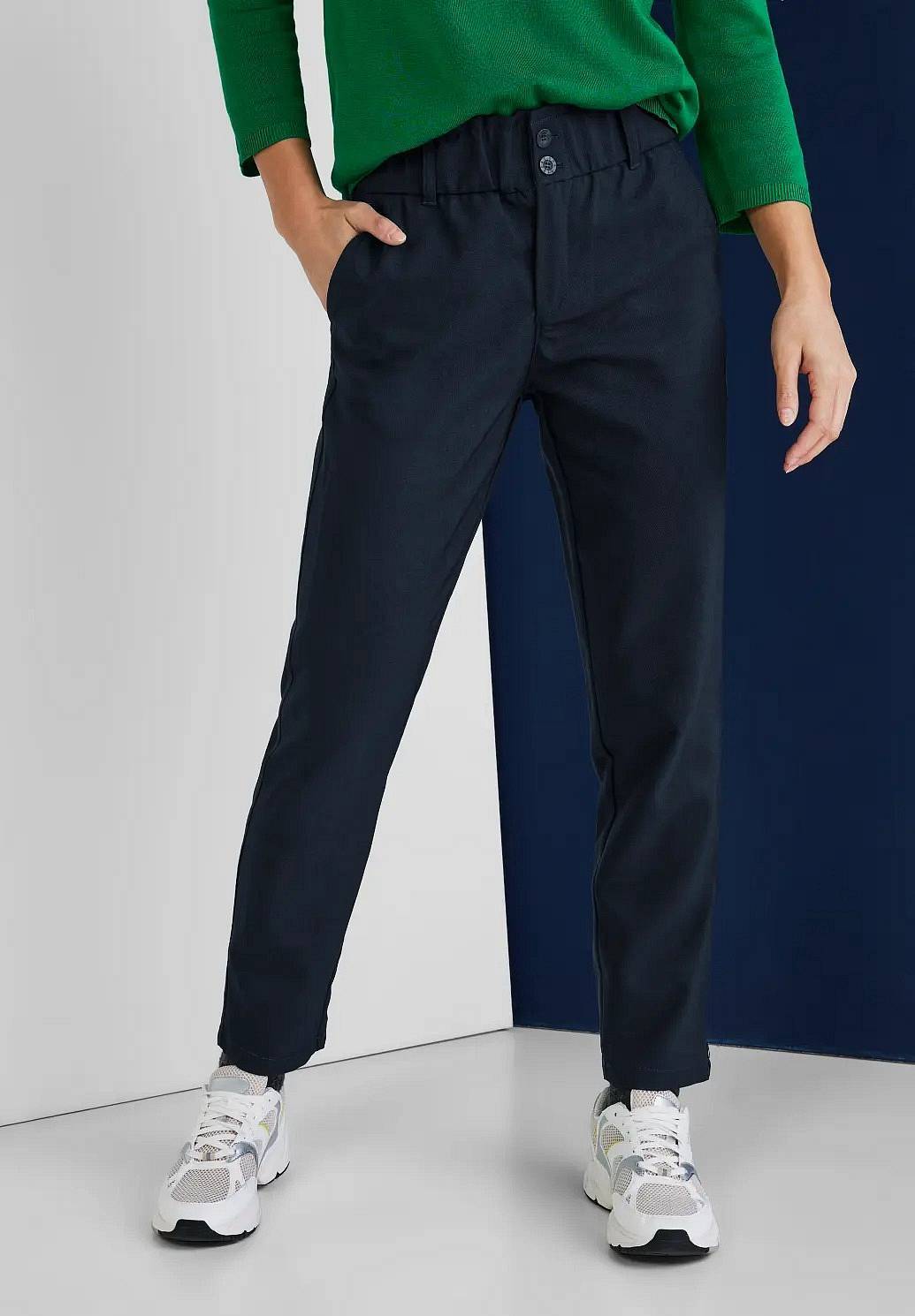 Уличный пакет в мягкой обложке из плотной саржи - Pantaloni Blu - Taglia 42 Abbigliamento