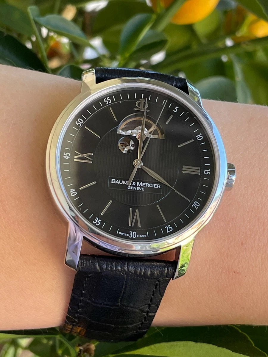 Baume Mercier Watch Geneve 65558 Classima XL Open Heart Mens