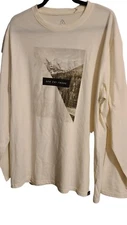 Alpine Design Mens Size XL Ivory "See you there" UPF 50+ Graphic T-Shirt NWT